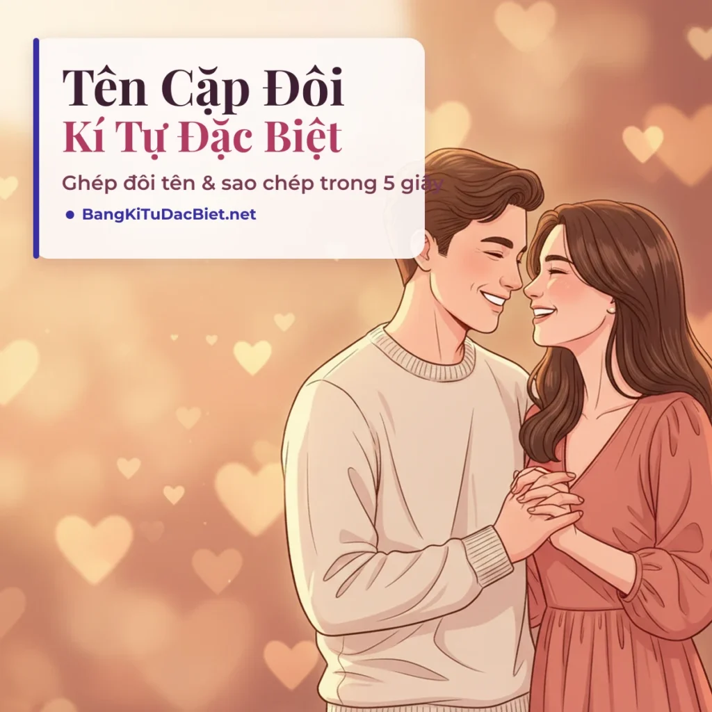 Tên cặp đôi kí tự đặc biệt, công cụ ghép đôi tên và sao chép